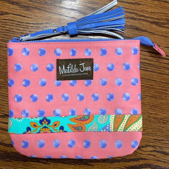 Matilda Jane Polka Dot Cosmetic Make-Up Pouch - Picture 1 of 7